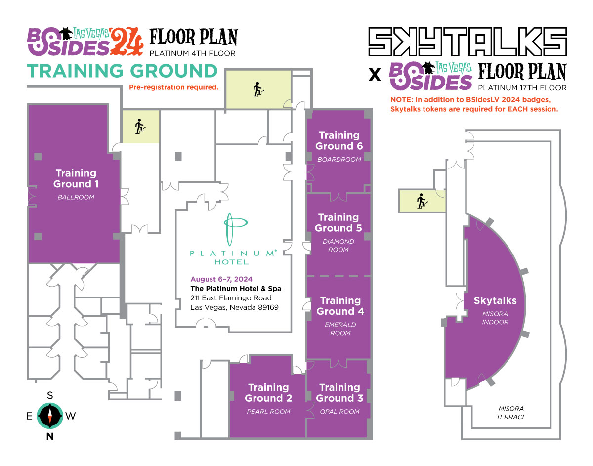 BSidesLV Platinum hotel conference map