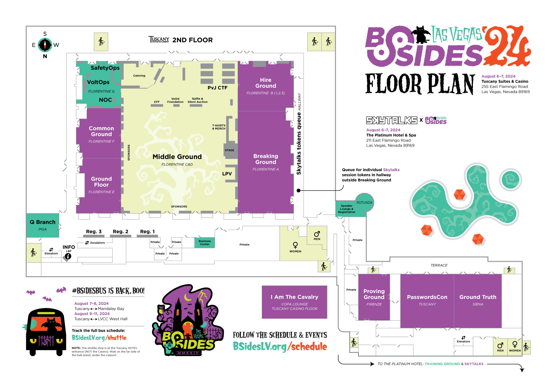 BSidesLV Tusany hotel conference map